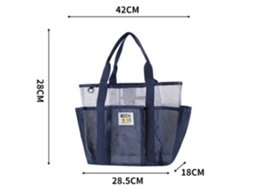 Bolsa de Praia de Mão com Grande Capacidade AOZORZ (azul Marinho 28.5*18*28cm)