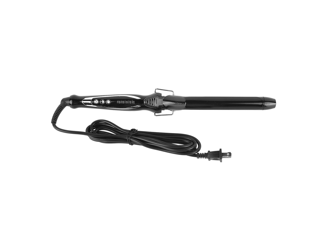 Chave De Cabelo Com Regulagem De Temperatura Revestimento Cerâmico Para Ondas Ovo E Ripple Preto