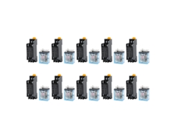 Conjunto de 10 Relés de Potência de 8 Pinos com Base e Bobina AC220V S/MARCA