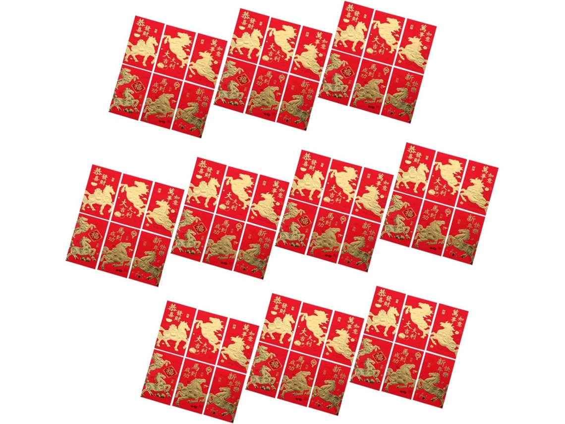 Conjunto De 60 Envelopes Vermelhos Para Primavera/festas,