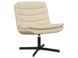 Conjunto 1 Cadeira Giratória Vidaxl Creme Tecido (63 X 75 X 76 Cm)