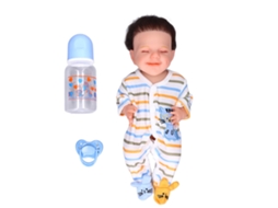 Boneca Bebê Silicone Realista 12 Polegadas Com Mamadeira Brinquedo Infantil Menina