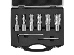 VEVOR Conjunto de Brocas Anulares de 6 Peças com Haste Weldon Mag Diâmetro de Corte de 1/2 a 1-1/16 Aço de Alta Velocidade M2Al