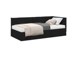 Estrutura de Cama de Canto com Colchão 2 Pcs Veludo Verde MAISON EXCLUSIVE