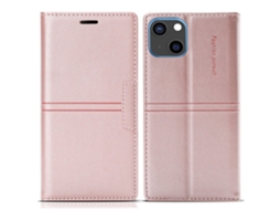 Capa Para Iphone 15 Plus Pele Sintética Magnética Rosa