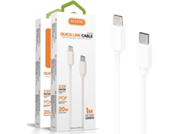 Cabo ACCETEL (Type-C - 1 m - Branco)