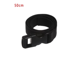 Cinta De Amarração Carga Em Nylon Para Viagem, Preta, Resistente, Com Fivela De Ajuste, Ideal Para Viagens E Camping, 50 Cm