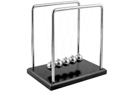 Pêndulo Newton Jogo de Bola Pêndulo 5 Bolas Pêndulo Bola para Mesa Pêndulo Newton 19Cm de Altura em Base de Madeira Berço Newton JEDBESETZT