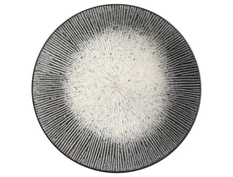 Prato de sobremesa - Oficina - Cerâmica - Cinza - Diam. 20,5 cm