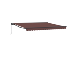 Conjunto 1 Toldo Retrátil Vidaxl Castanho Alumínio (400 × 300 Cm)