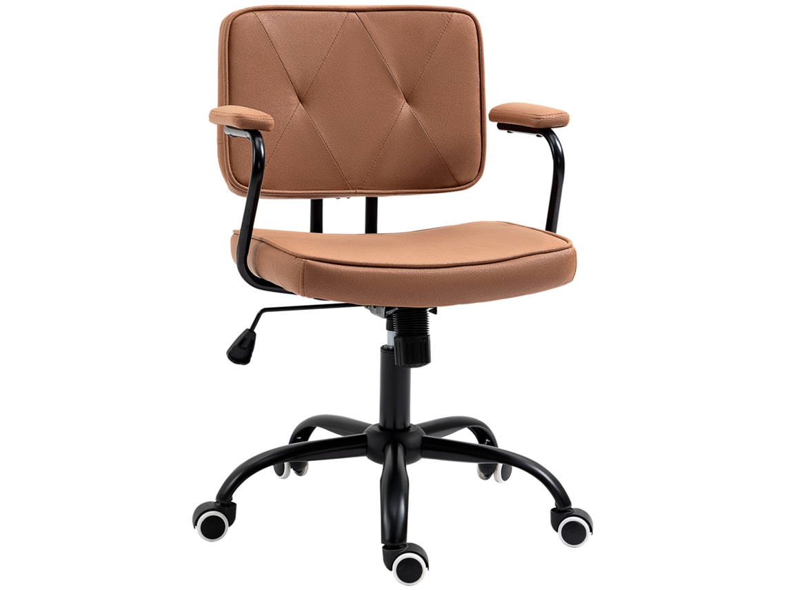 Cadeira De Escritório Retrô, Com Altura Ajustável E Função De Balanço, Suporta Até 120 Kg, Ideal Para Home Office E Estudos.