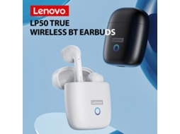 Fone De Ouvido Semi-intra-auricular Sem Fio Verdadeiro Lenovo Lp50 Bt5.0 Enc Hifi Preto