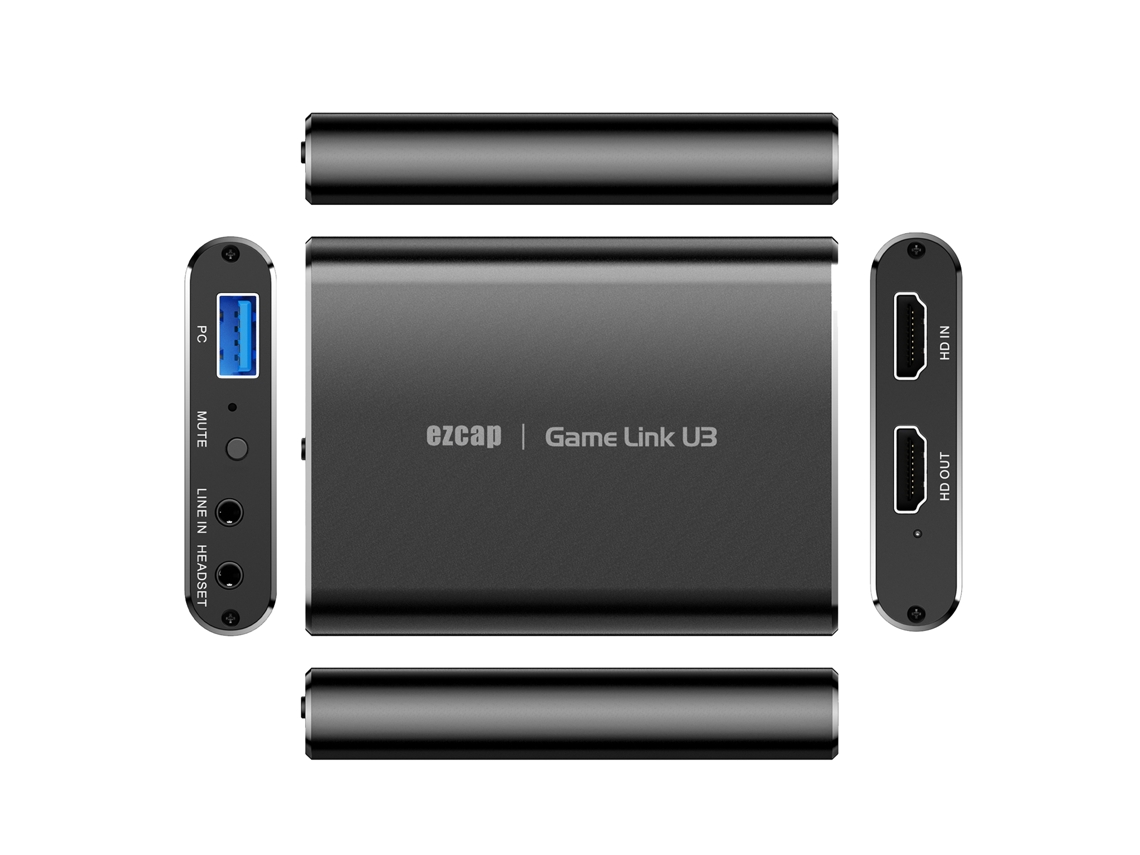 Mali ezcap371 Game Link U3 Caixa de Captura de Vídeo 4k Loop Out Gravador Hd 1080p Conversor Usb3.2 com Mic In Line In Plug And Play