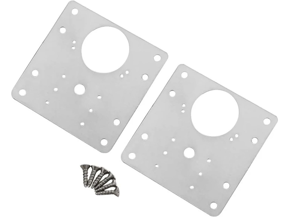 Placa De Reparo Dobradiça Em Aço Inoxidável Para Armário Com Parafusos Montagem 9x9cm 1, 2, 4 Peças Conjunto De 2