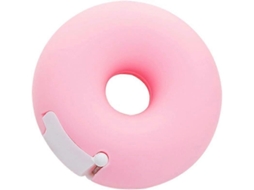 Dispensador De Fita Adesiva Em Formato Rosquinha Com 1 Fita, Rosa