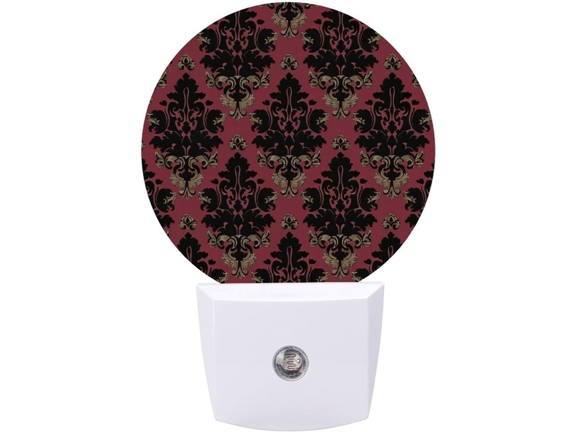 Luminária Noturna De Parede Com Sensor Crepuscular, Led Vermelho