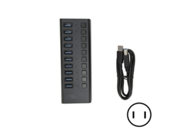 Hub Usb3.0 Com 10 Portas, Estação De Docking Com Chave Independente E Transmissão Rápida