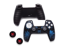 Capa Comando Para Ps5 Capa De Silicone Antiderrapante Para Controle De Videogame Com Capa Para Joystick (blue Spider) Cuich