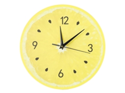 Lemon Fruit Wall Clock Modern Kitchen Tropical Decor