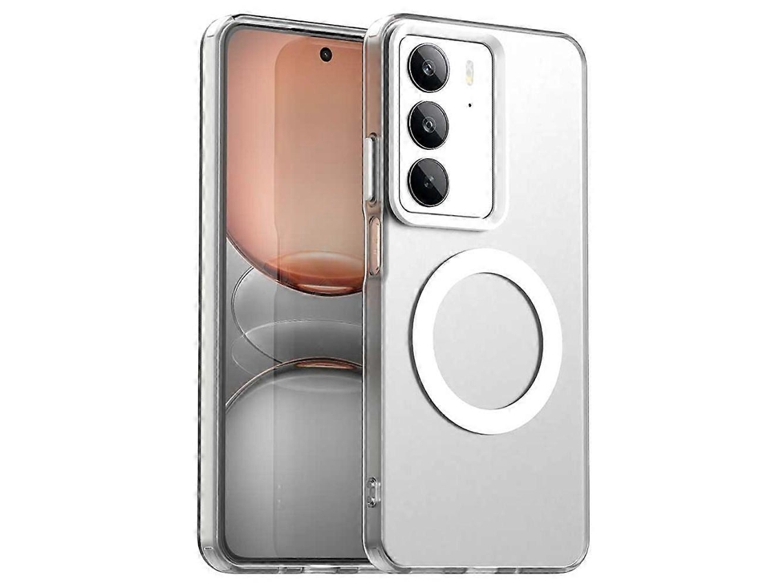 Capa Para Realme C75 Compatível Com Magsafe, Modelo Híbrido Anti-queda, Branca