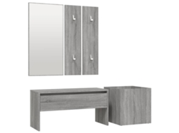 Hallway Furniture Set, Hallway Furniture Sets Vidaxl Cinzeto Madeira Processada (n/a)