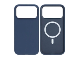 Capa Para Celular Em Couro Sintético Com Magsafe Para Iphone 17 Pro - Azul