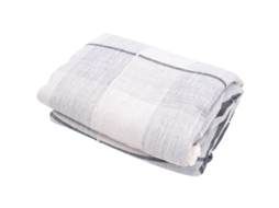 Lurelia Toalha De Mesa Oval Algodão Linho Cinza 55x70polegadas 140x180cm Antiderrapante Xadrez