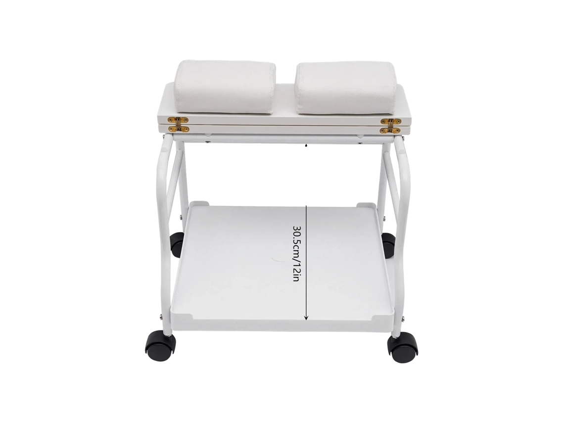 Carrinho de Spa para Pés, Design Dobrável, Material Durável, Branco OEM