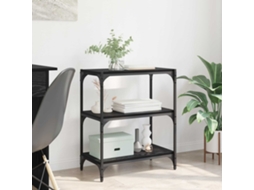 Vidaxl Gabinete De Livros Carvalho Preto 60 X 33 X 70,5 Cm
