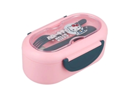 Lancheira Bento Hello Kitty Com Talheres 84501