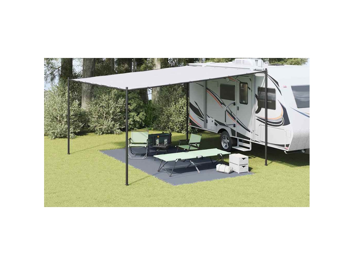 Vidaxl Tapete Para Barraca Azul E Cinza 500 X 250 Cm Polietileno