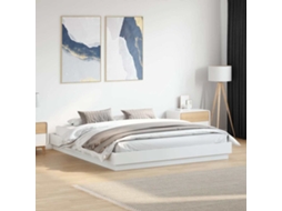 Vidaxl Estrutura De Cama 200x200 Cm Derivados De Madeira Branco