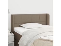 Vidaxl Cabeceira Cama Abas Tecido 83x16x78/88 Cm Cinzento-acastanhado