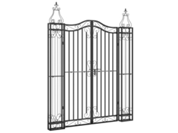 Vidaxl Portão De Jardim 121x8x150 Cm Ferro Forjado Preto