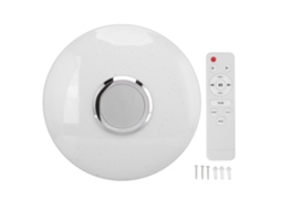 Lâmpada de Teto Led inteligente Bluetooth ultra fina ajustável de cor circular para quarto 100 240v | S/MARCA