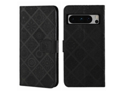 Capa De Couro Para Celular Com Padrão Étnico Em Relevo