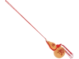 Inoomp Pingente de Abóbora Feng Shui Chinês com Borla, 10 12cm, Estatueta de Abóbora de Madeira Natural, Decoração CHABERLU