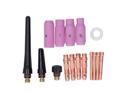 Kit De Acessórios Para Soplete De Soldadura: Bicos Cerâmicos, Tampa De Pressão E Peças Essenciais (16 Peças)