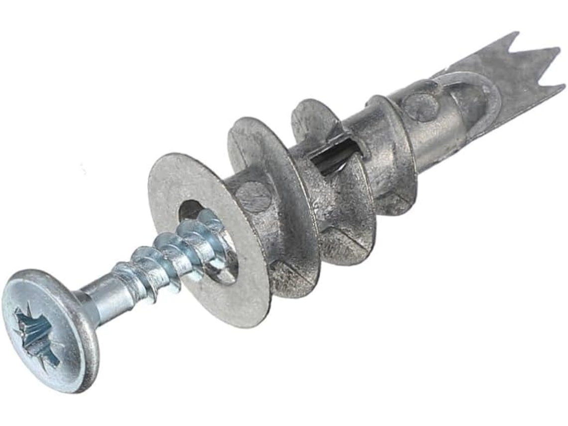 200 Peças de Fixadores Metálicos para Parafusos e Buchas de Gesso Cartonado, para Divisórias e Portas de Drywall. SFUSHOS