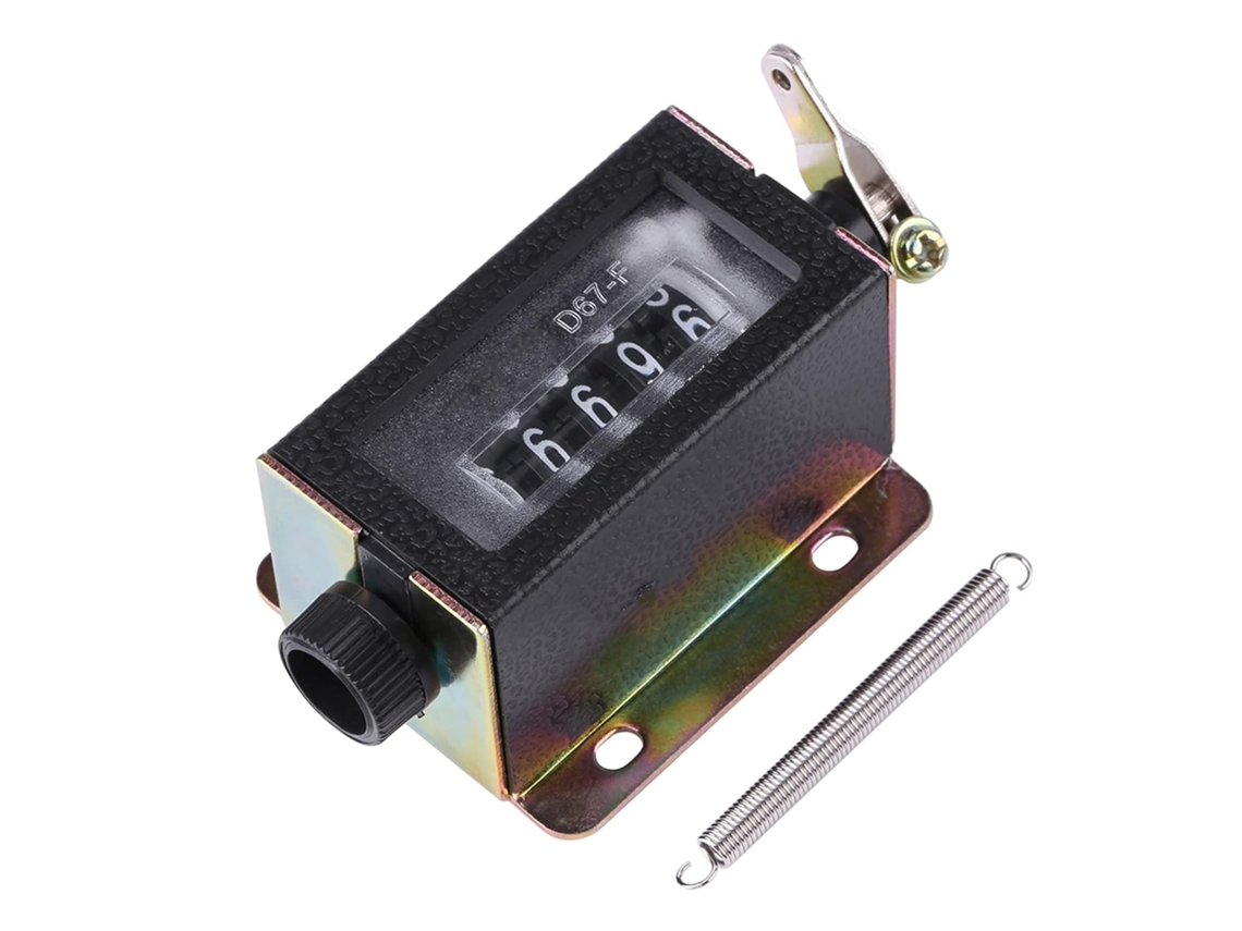 Contadora Manual Mecânica D67-f De 5 Dígitos Para Têxteis, Impressão E