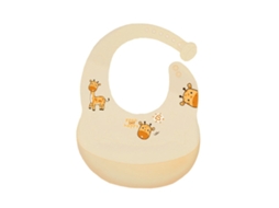 Babador Anti sujo para Bebês, Babador À Prova D'água de Silicone para Alimentos Auxiliares, Toalha de Baba Amarelo XIAOMOYU