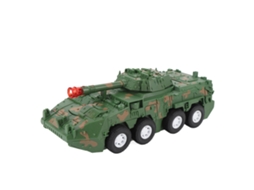 Ats brinquedo de Tanque Transformador com Luz e Som, Rotação e Deformação com um Botão, Camuflagem, Caminhão Tanque Elétrico para Crianças