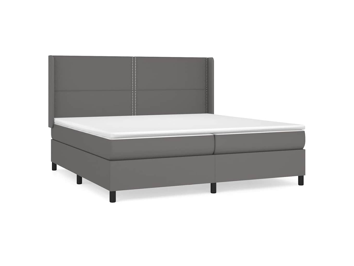 Box Spring Bed, Box Spring Beds Vidaxl Cinzeto Couro Artificial (200 X 200 Cm)
