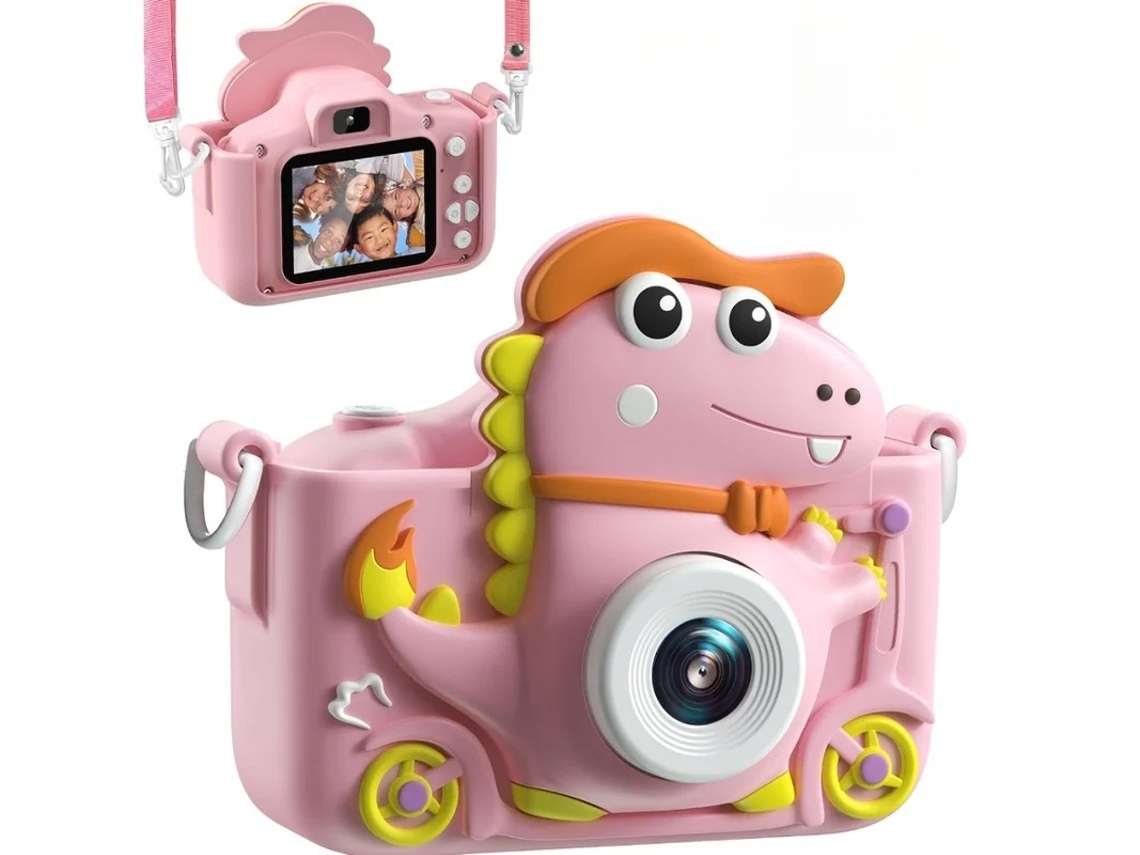 Câmera Mini Dinossauro Para Crianças, Câmera Dupla Hd De 4800 W