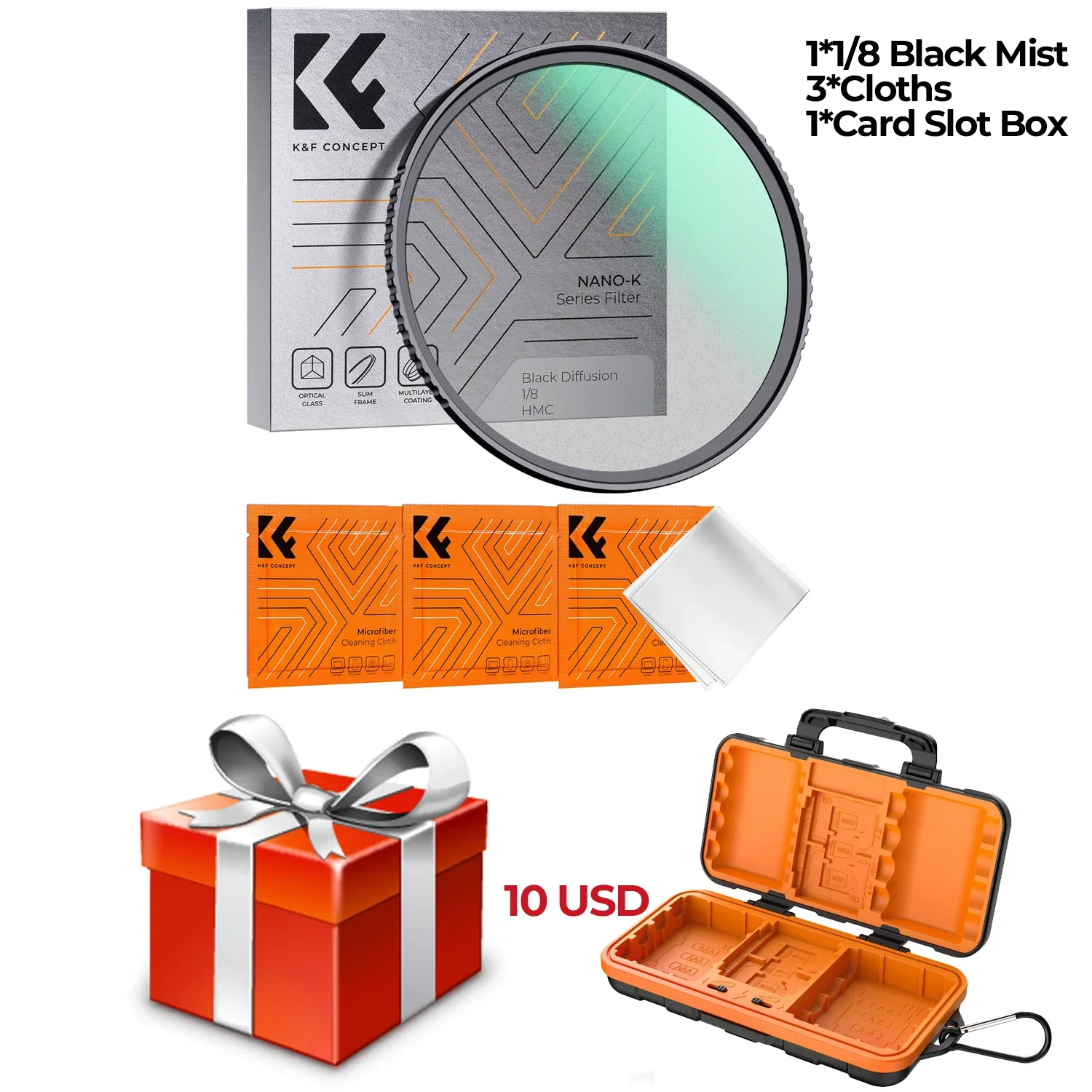 Filtro De Difusão Black Mist 1/4 1/8, 77mm, Com Caixa