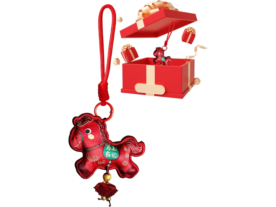 Enfeite Chinês 2026 Pingente Bolsa Cavalo Festival Primavera Amigos Família Adultos Janela Carro Bolsas Ano GOKOCO