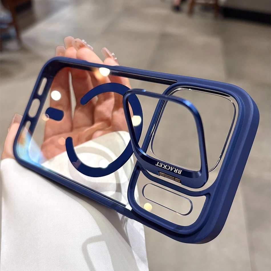 (azul Escuro 11) Alça De Pulso Para Câmera Com Suporte E Capa Protetora Magsafe