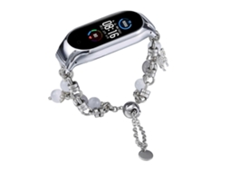 Pulseira De Relógio Em Ônix Com Contas De Cristal
