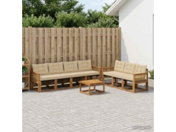 Vidaxl Conjunto De Sofás Para Exterior 8 Pcs Natural E Bege