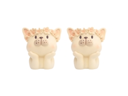 Vasos de Suculentas Cachorro Cartoon Resina Mesa 2pcs